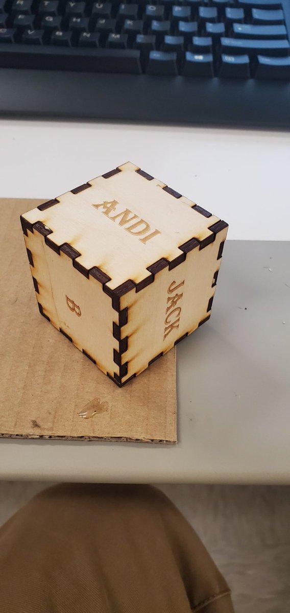 What can students learn by designing a cube to be laser cut with Adobe Illustrator?  ANSWER: A lot.  Engineering, geometry, graphic design, CAD programming, measurement skills .... <a href="/WMSWildcatNews/">Walton Middle School</a> <a href="/AlbemarleTech/">Albemarle Tech</a> @mrjwalt @NatalieMCapps <a href="/mshand1/">Mia Shand</a> <a href="/MrsJamesACPS/">Jessica James</a>