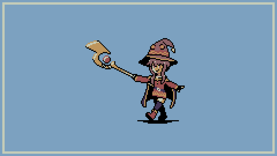 kam2D's tweet photo. drew megumin for today's @Pixel_Dailies theme 💥💥

#pixel_dailies #magician #konosuba https://t.co/2GwJ1qYvrd