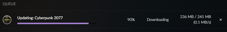ChiefMcBeef's tweet photo. Slowest 241MB of my life #cyberpunk2077 activation files #gog https://t.co/TPQSs1VMoq