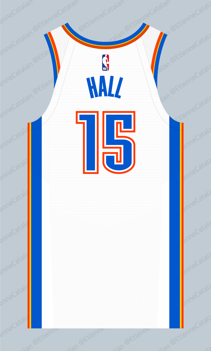 EtienneCatalan's tweet photo. Josh Hall will wear No. 15 for the #Thunder. #NBA @UniWatch https://t.co/cYfJyyc6FN