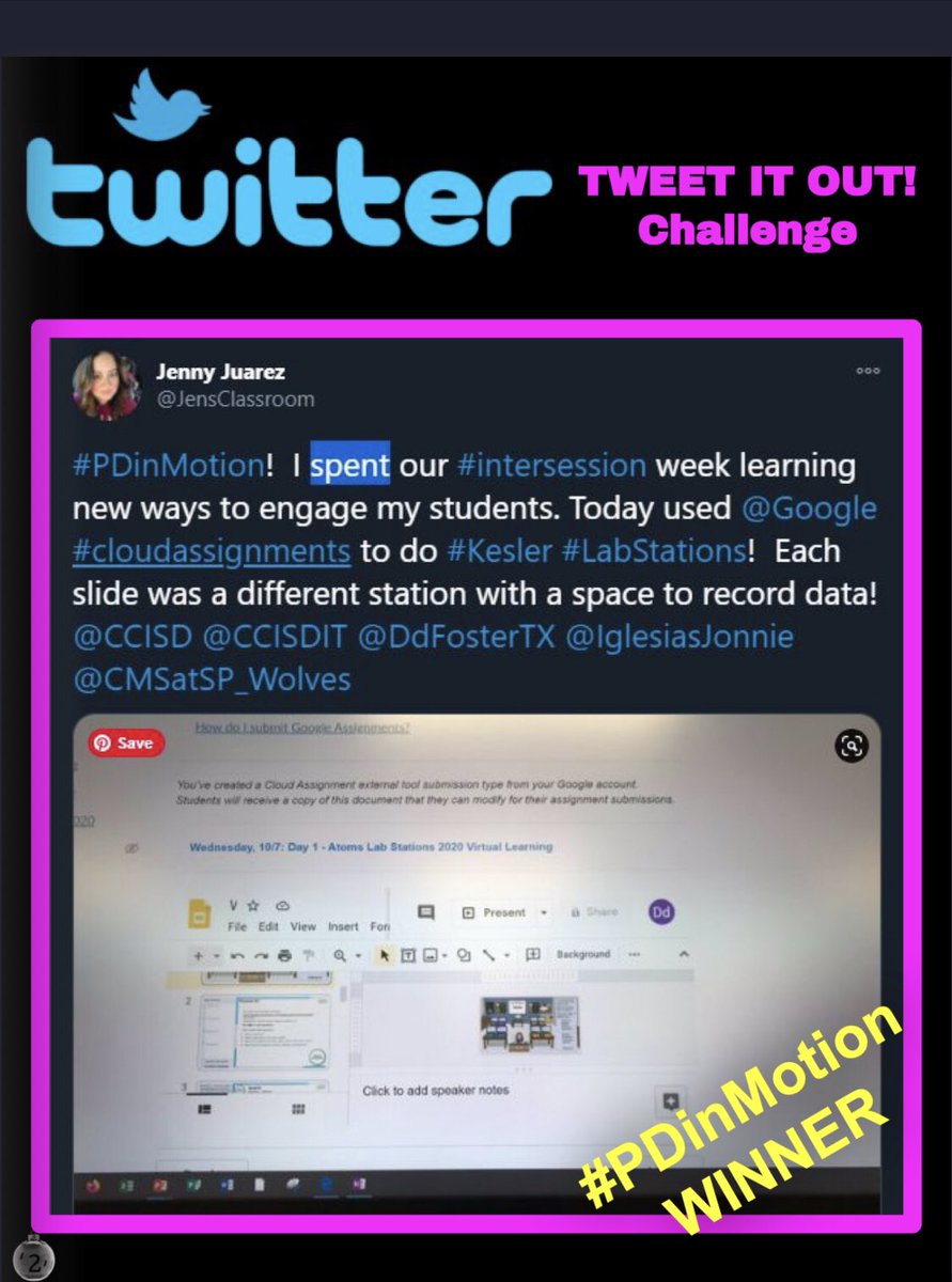 JensClassroom's tweet photo. I was the @CCISD and @CCISDIT winner for the #TweetItOut Challenge this semester!!! How cool I was in their winter magazine!!! @CMSatSP_Wolves got to learn using the skills I learned during my intersession PD! #PDInmotion https://t.co/ffMw6fxGGy