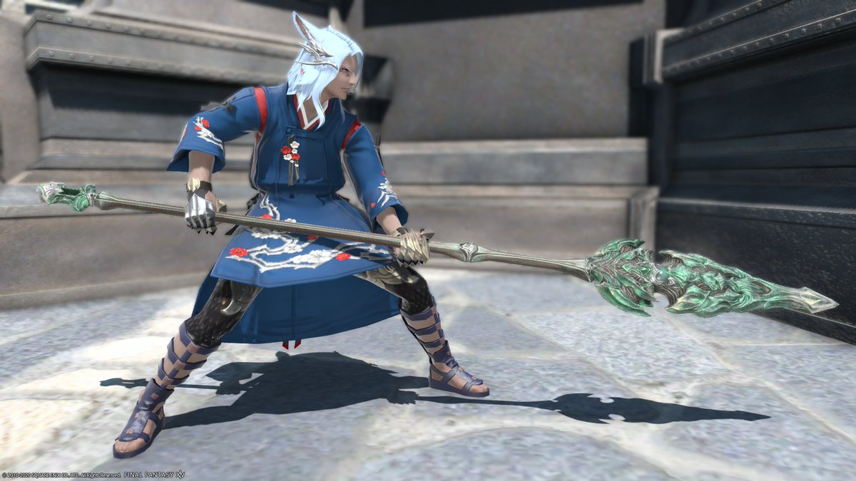 シヲン 鼻から竜血 おはようございます 寝かけながらrf極エメ周回をrfし続け 細長いドロップを見るたび 槍 違う 槍 違う杖 って感じでやっとポロリした エメラルドウェポン パルチザンです 短いな 竜w竜 Ff14 竜