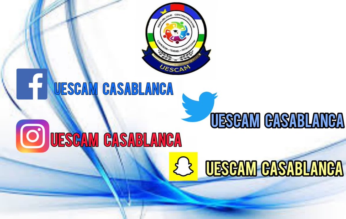 UescamC's tweet image. Un grand pas en avant ! À l’initiative de l’UESCAM CASABLANCA, désormais disponible sur Facebook, Instagram, Snapchat et Twitter.