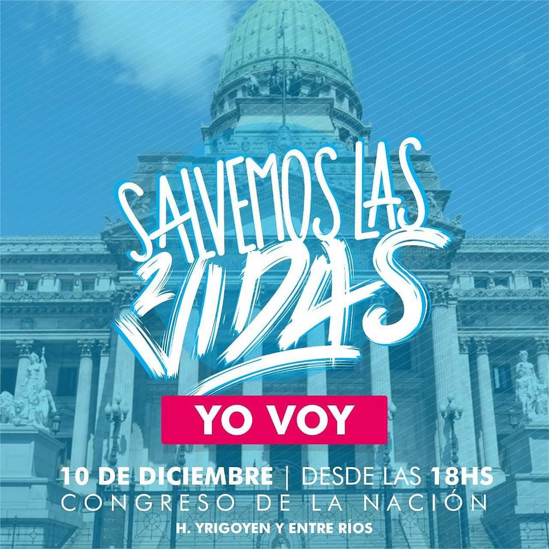 RSCristianas's tweet image. VOLVAMOS A HACER HISTORIA 🇦🇷💙
Porque creemos que hay soluciones más humanas. 
Porque no queremos una ley que descarte personas. 
Porque queremos que se protejan todas las vidas. 
¡ESTE 10 DE DICIEMBRE VAMOS TODOS AL CONGRESO DE LA NACIÓN!
#Salvemoslas2Vidas #LaMayoriaCeleste