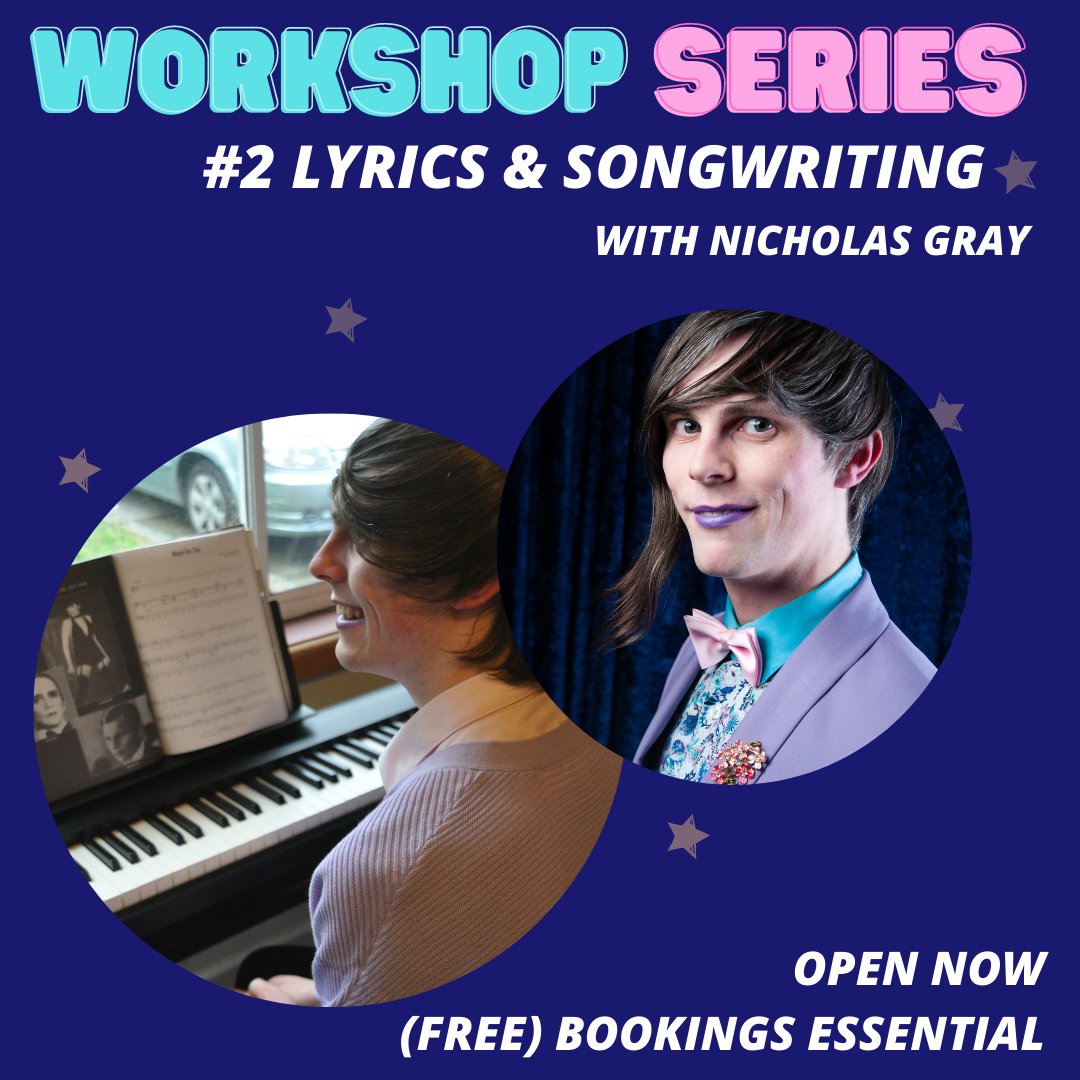 CampfireQueers's tweet photo. Registration is NOW OPEN for this month's workshop with Nicholas Gray! 🎶

Register at https://t.co/1bso5owCyM .

We are so excited to see you channel and develop your queer stories through music and lyrics. 🎧 https://t.co/b0k9AuGxcy