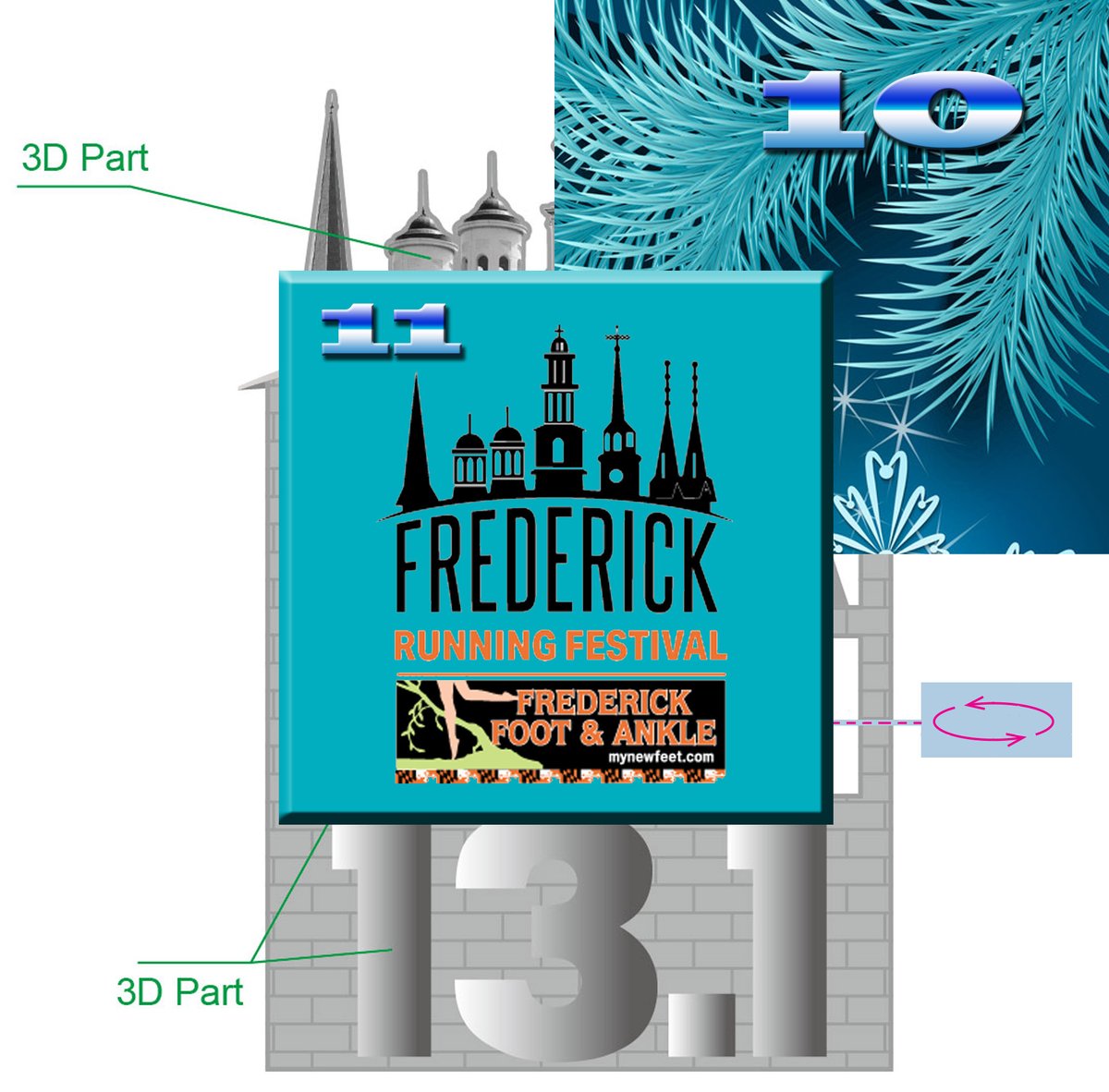 RunFrederick's tweet image. As we open the 3rd window of our Medal Reveal Advent calendar, it looks like our medal design is really taking shape!

Don’t forget, we’ll have a price increase on 1/1. REGISTER TODAY: ow.ly/hnBc50CD8kA