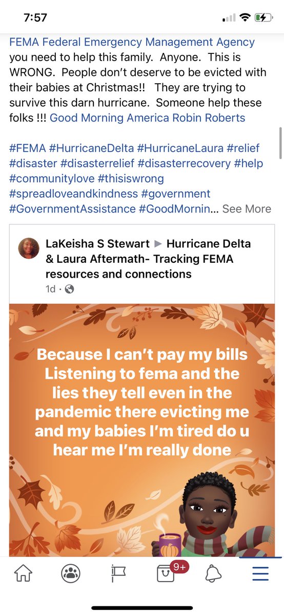 chouseoes's tweet photo. @RobinRoberts please help this family trying to survive the hurricane disaster.  No one should be evicted with four kids at Christmas https://t.co/XnL7SdiC4H