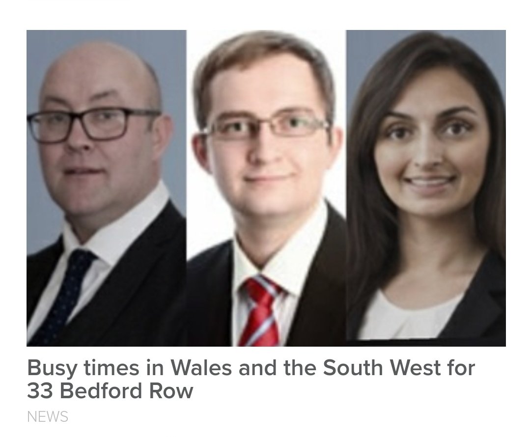 33BedfordRow's tweet image. Busy times in Wales and the South West for @33BedfordRow - Philip Williams, James Fraczyk and Elizabeth Fisher 
 #localgovernment #civillitigation #injunctions #litigation instructrd by @SWLLP Tim Gir  33bedfordrow.co.uk/insights/news/…