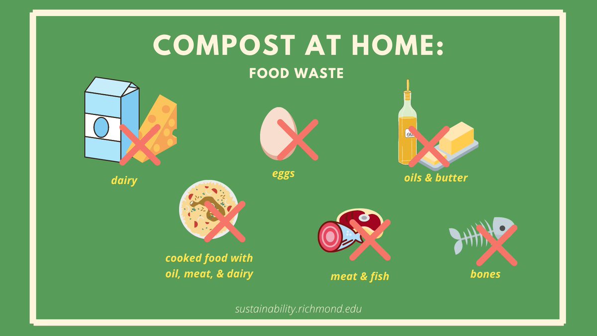 BeAGreenSpider's tweet image. What food waste is not compostable? #CompostingAtHome