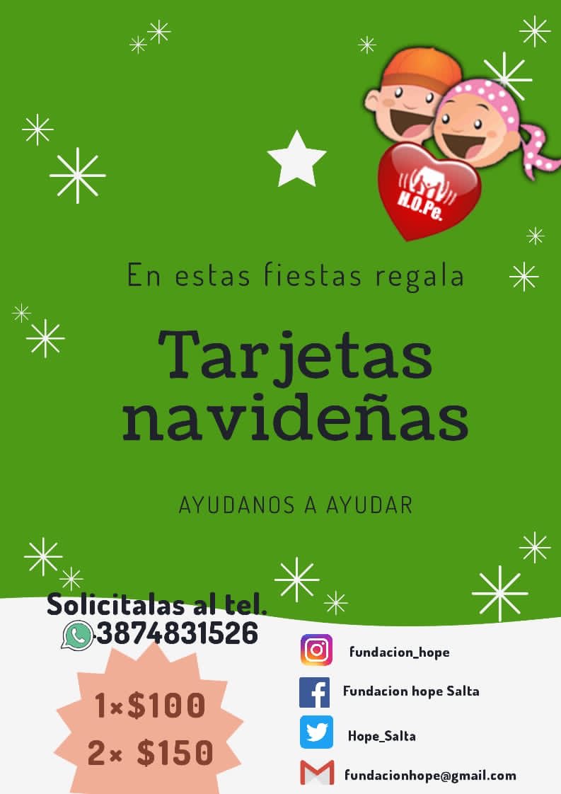 Hope_Salta's tweet photo. Que lindo éste tiempo. Fue un año muy particular; y volver a escribir a quienes queremos es dejarles un pedacito de nuestro corazón. Por eso te ofrecemos hermosas tarjetas navideñas!🌟🎊 https://t.co/oW08ndZzji