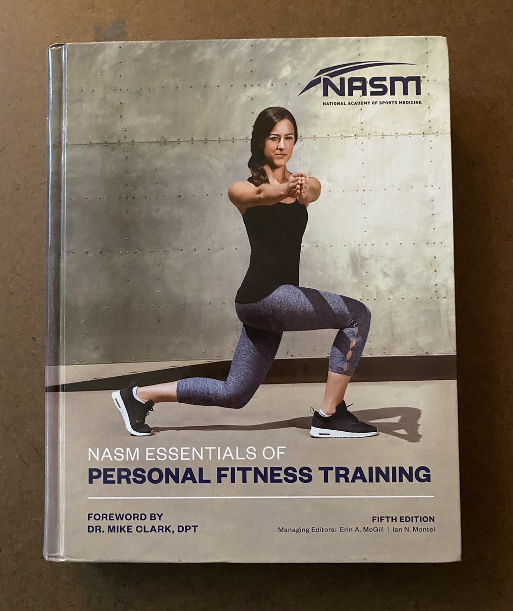 NASM Essentials Of Personal Fitness Training (National Academy of Sports Medicine)  https://www.amazon.com/dp/1284113094/ref=cm_sw_r_cp_api_glc_fabc_33w0FbM0CVQWANASM Essentials of Sports Performance Training: First Edition Revised  https://www.amazon.com/dp/1284057534/ref=cm_sw_r_cp_api_glc_fabc_H4w0FbY55GSK9