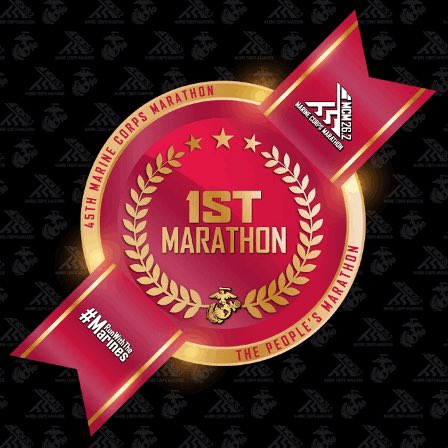 My digital badge from Marine Corps Marathon for completing the Virtual Race in 2020.  Maybe next year it will be in DC!  #VirtuallyUnstoppable #RunwiththeMarines