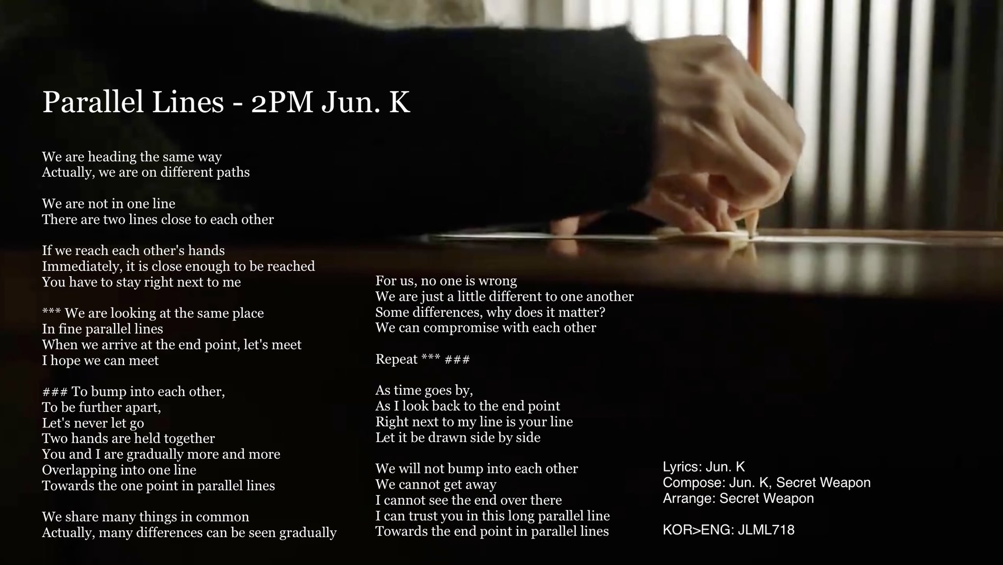 Jlml718 2pm Jun K 준케이 Eng Trans Korean Mini Album minutes 분 Song Lyrics Nb 30 Minutes Must Be Too Long Has Lyrics In Official Mv Skipped In Here Jlml718 2pm Jun K 준케이 Eng Trans Korean Mini Album minutes 분 Song Lyrics Nb 30 Minutes Must Be Too Long Has Lyrics In Official Mv Skipped In Here