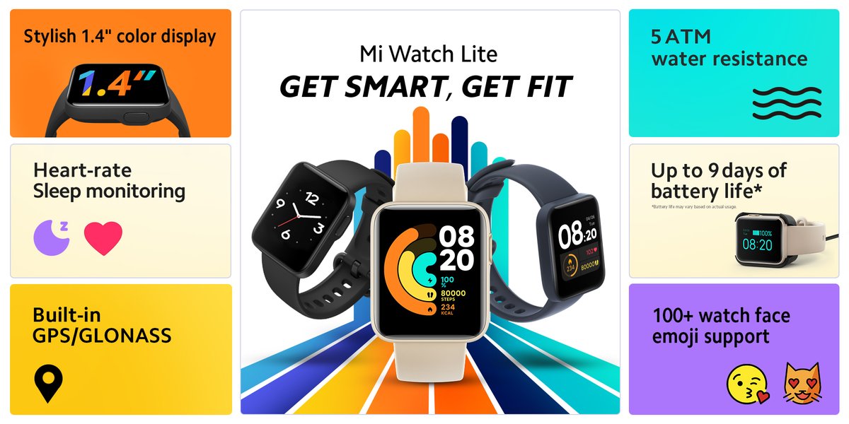 Xiaomi's tweet image. Too many smart features on #MiWatchLite to count! Which one do you like best? 😍 #SmartLifeMadeSimple