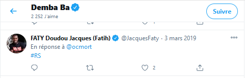 Demba Ba n'est en revanche pas Turc mais ce dont il rêve sans filtre (!), avec son ami Jacques Faty, est le rétablissement du califat islamique depuis la Turquie. Et  #Erdogan comme icône. Au passage ce projet politique n'est pas compatible avec les valeurs UEFA  @UEFAcom_fr.