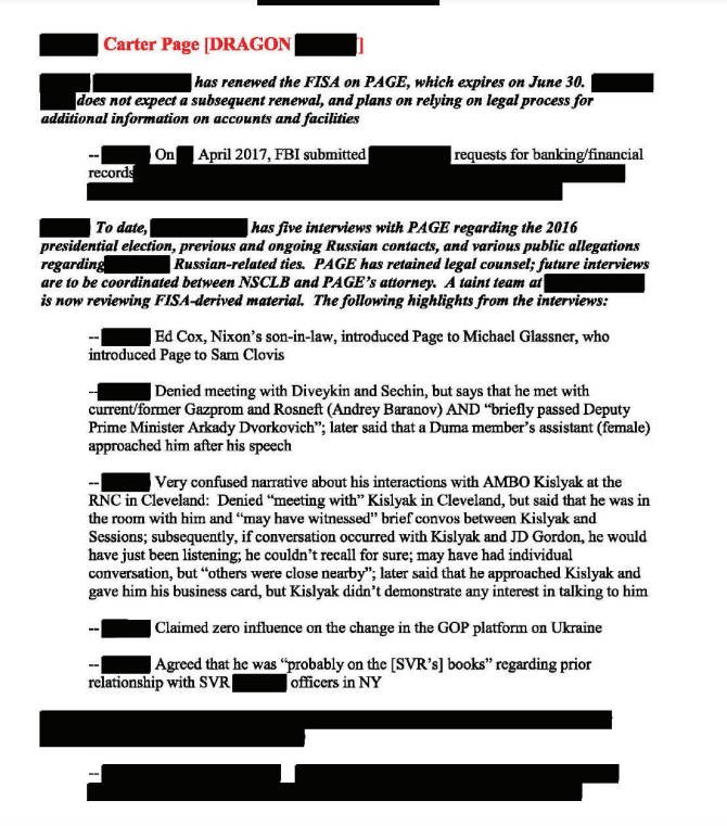 We recently found out that Carter Page's FISA is named Dragon [Redacted]. Carter Page's trajectory and FISA coverage time line should be lined up to the Glencore and later CEFC shares of Rosneft. Page's UN history makes me just wonder.  https://www.grassley.senate.gov/sites/default/files/2020-11-20%20CEG%2C%20Johnson%20to%20DOJ%20-%20May%202017%20FBI%20Briefing%20Notes%2C%20Miles%20Taylor.pdf