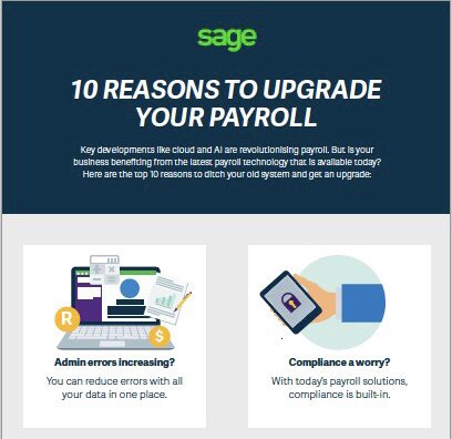 .anyway, yesterday I spent a day advising an tech founder on why he should upgrade to a proper HR/payroll system. Here are the 10 reasons. But the 11th most important one: take the running of your SMME seriously, these tools don’t cost an arm & a leg.  #SageForSmallBiz