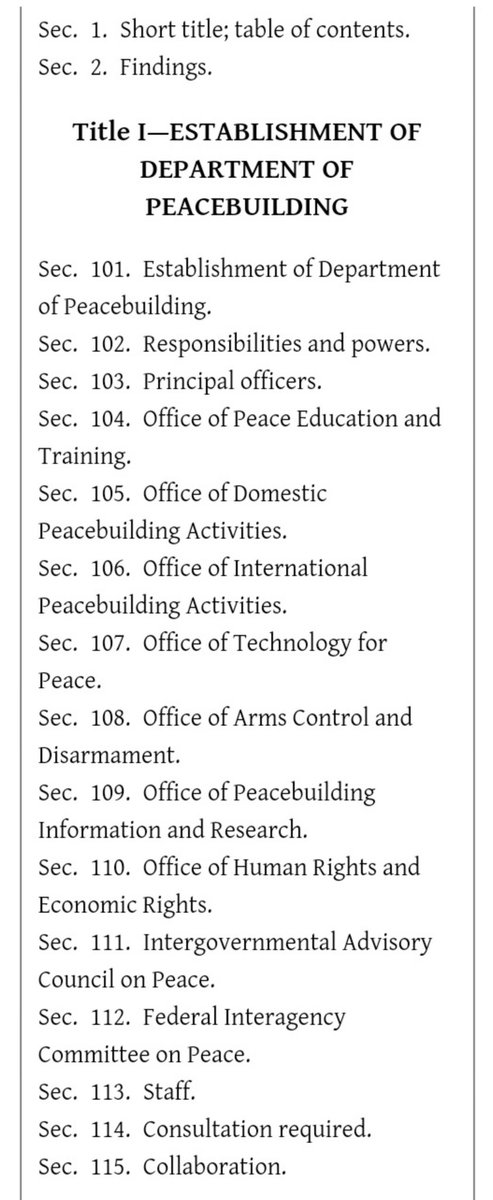 H.R. 1111 (115th): Department of Peacebuilding Act of 2017Note that an entire department is dedicated to Gun Control and DisarmamentSec. 108. Office of Arms Control and Disarmament.These sick bastard have the nerve to quote our Constitution  https://www.govtrack.us/congress/bills/115/hr1111/text/ih
