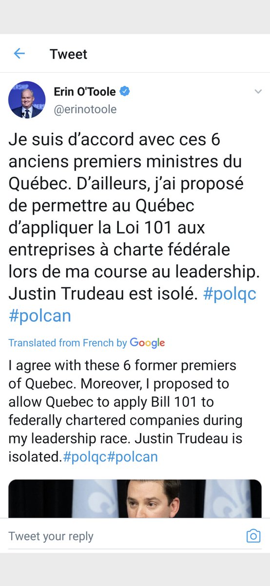 winter_canada's tweet photo. @erinotoole Erin doesn't want to tweet this in English so I thought I'd do it for him!

#cdnpoli https://t.co/RIwa5mLhb9