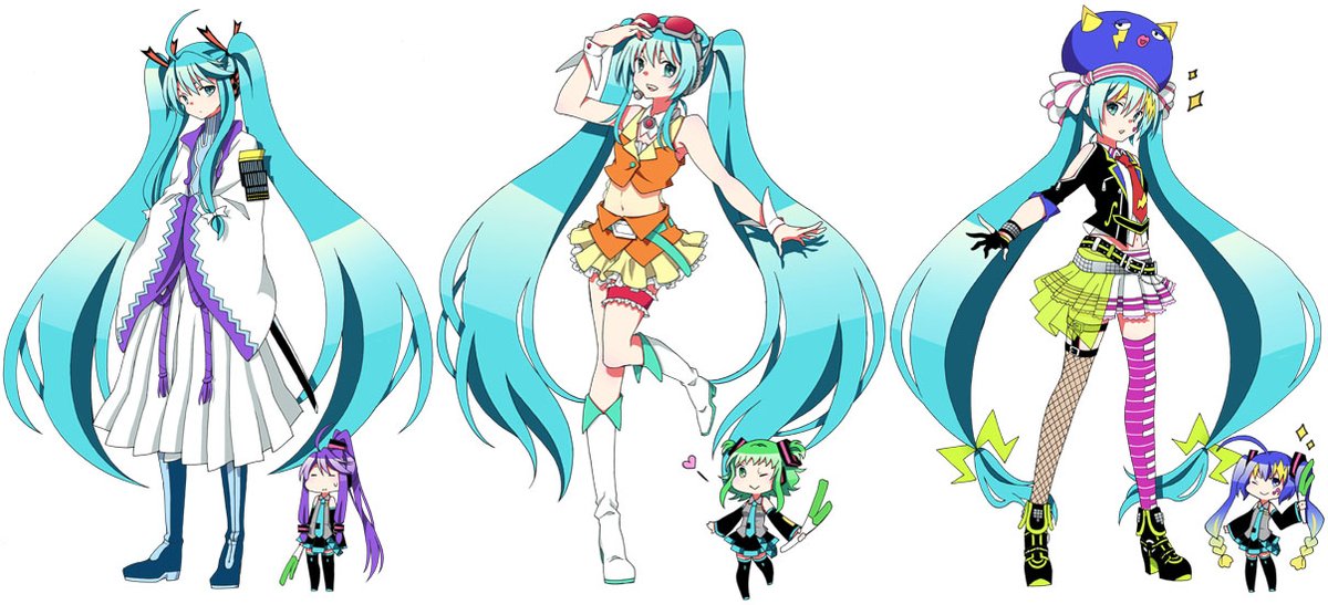 初音ミク衣装交換シリーズまとめ インタネ編 Vocaloid ウナート 浅井麻 立ち絵配布のイラスト