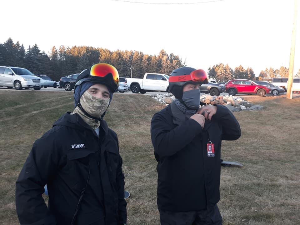 shssnowboard's tweet photo. And the HS and MS take over Switz tonight.  Giving thanks to our home hill for giving us the space for these kids to get out and represent their schools. 
#LittleSwitz #slingerowls https://t.co/g1B8fAyFKc