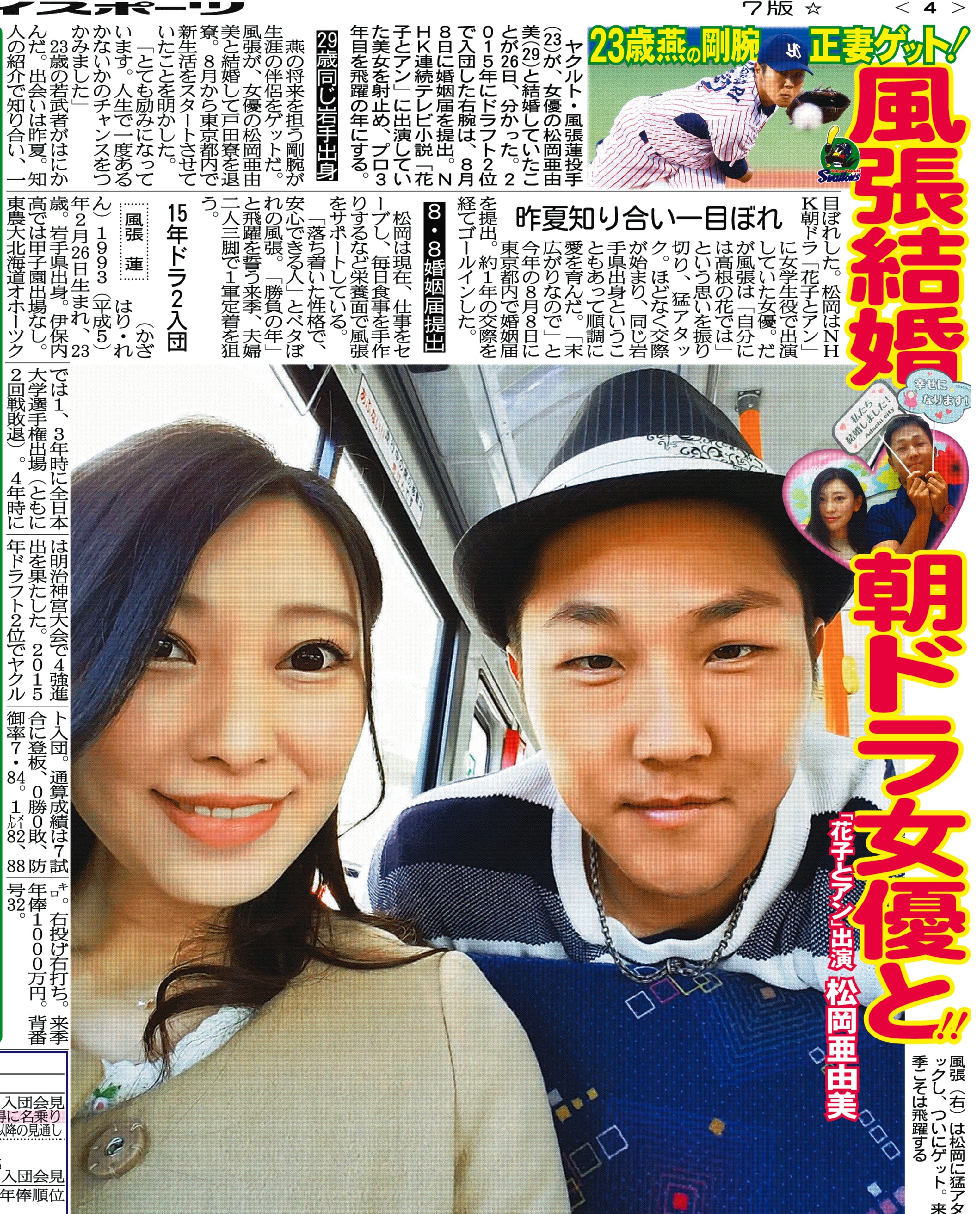 Twitter 上的 ベイスターズ情報 サンスポ サンスポで知る 風張蓮 こんな人 ヤクルト 風張 朝ドラ女優と結婚 知人の紹介で知り合い一目ぼれ ｓａｎｓｐｏ ｃｏｍ T Co Kky2jveirz 16年には ｎｈｋ連続テレビ小説 花子とアン に出演してい
