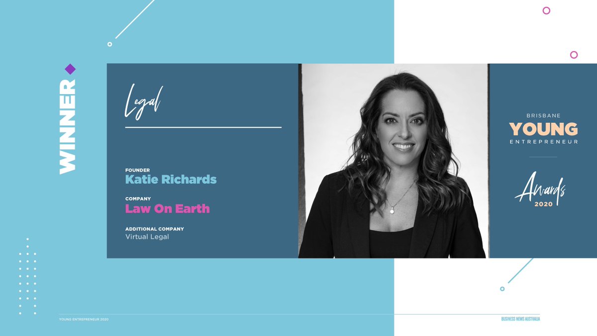 We are thrilled to announce that our CEO, Katie Richards won the Brisbane Young Entrepreneur Awards in the Legal Category.

Congratulations, Katie! 💐 🥂