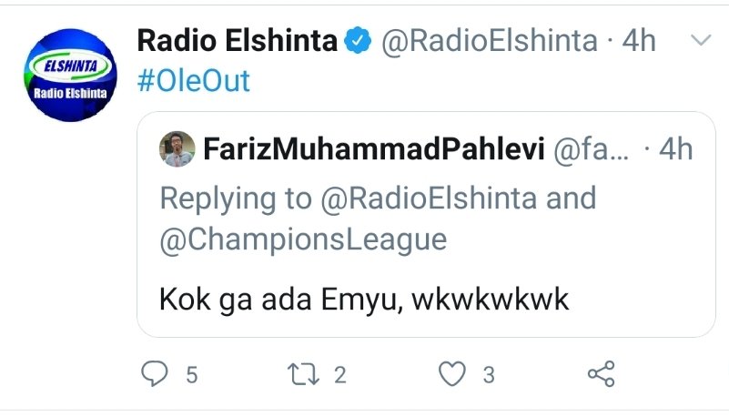 teddyisk's tweet photo. Sampe @RadioElshinta aj bereaksi..@UtdIndonesia @UnitedMansion https://t.co/q3UK7RGLuI
