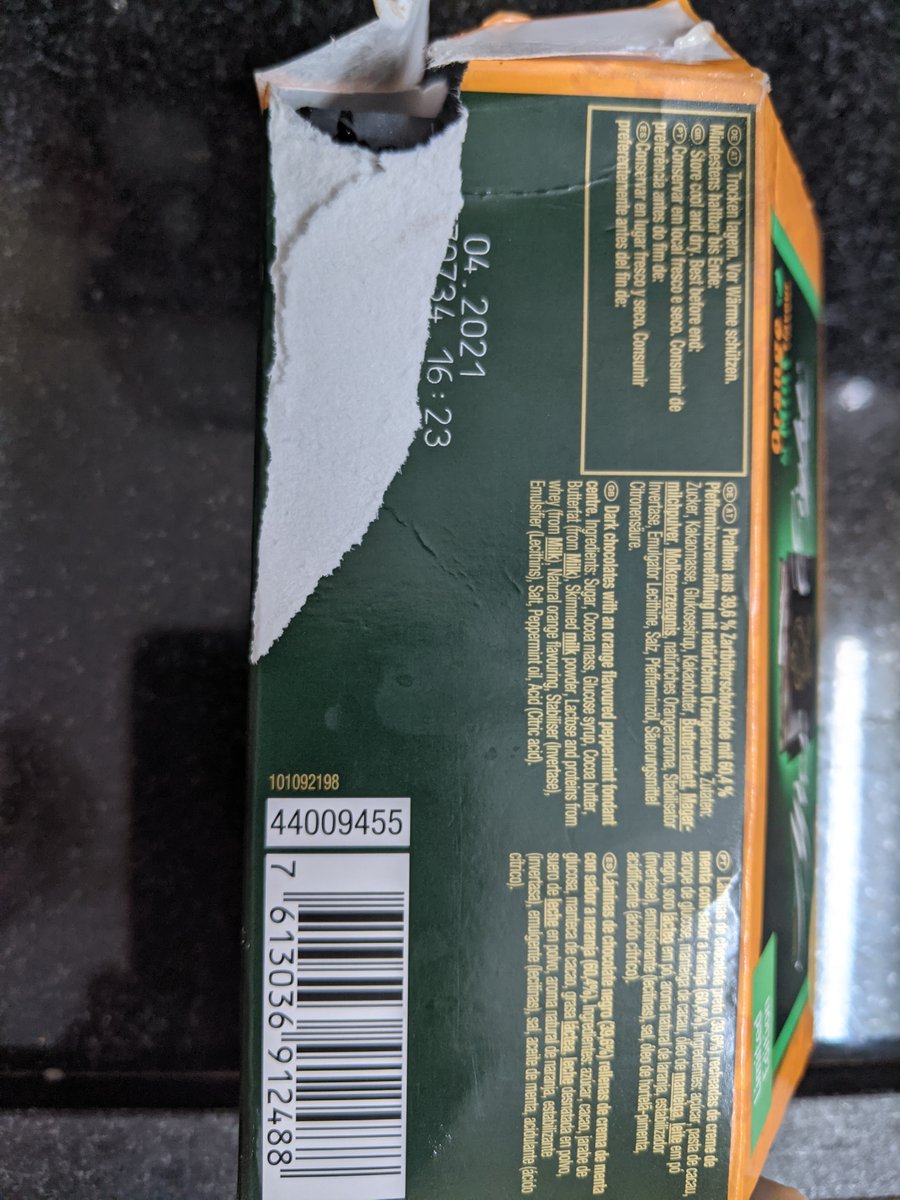 margieparikh's tweet photo. @NestleIndia I bought Aftereight orange flavored chocolate thins and they all came in one sticky lump. https://t.co/fyskS80yjK