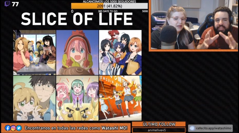 WatashiMOOK's tweet photo. 🔴 Watashi MO! sigue EN VIVO.

📚 Ahora, hablamos de un género muy amado: el SLICE OF LIFE. ¿Te gusta este género?

👉 Vení y sumate al debate en https://t.co/AOALXguPkb.

#anime #otaku #sliceoflife #twitch #yurucamp #watashimo https://t.co/wMzXq32vfh