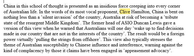 Australia: And the vast amount of evidence of CCP-PRC influence operations in Australia provided in Clive Hamilton's expose is dismissed simply because of its title  #seenoevidence https://www.sydney.edu.au/content/dam/corporate/documents/news-opinions/professor-james-curran-speech-to-aiia.docx
