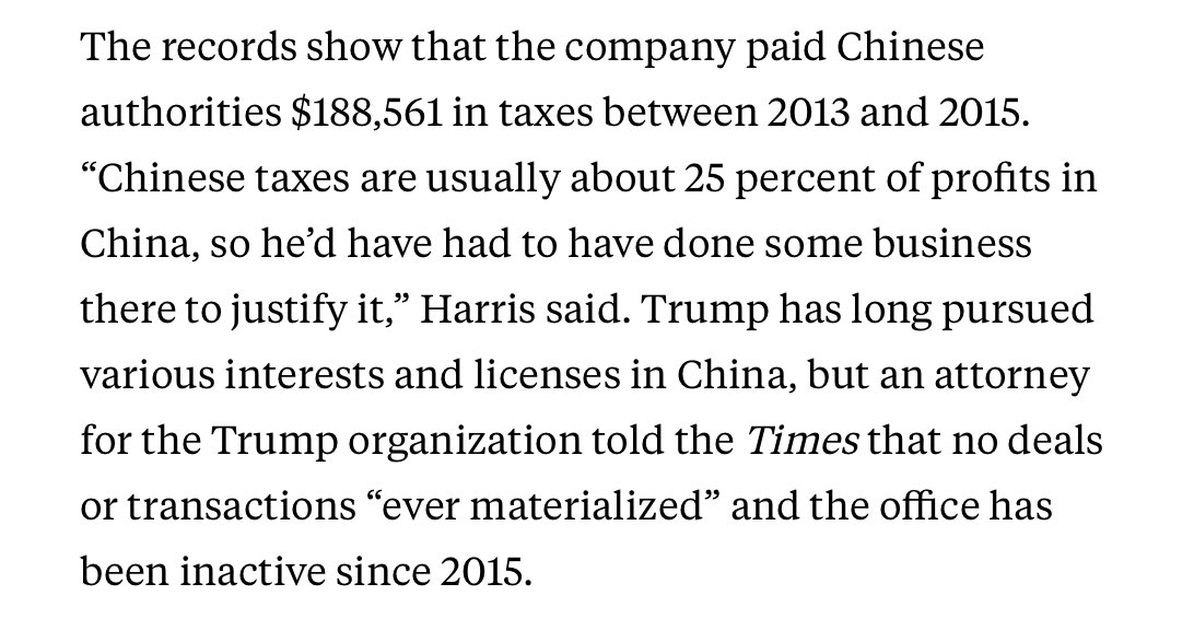 Once I realized that if you switch Trumps name out for Biden and/or Hillary in the dossier, things made more sense. Trump had very little dealings in China. But we know who did  https://foreignpolicy.com/2020/10/21/why-trump-chinese-bank-account-beijing-business-tax-returns-joe-hunter-biden/
