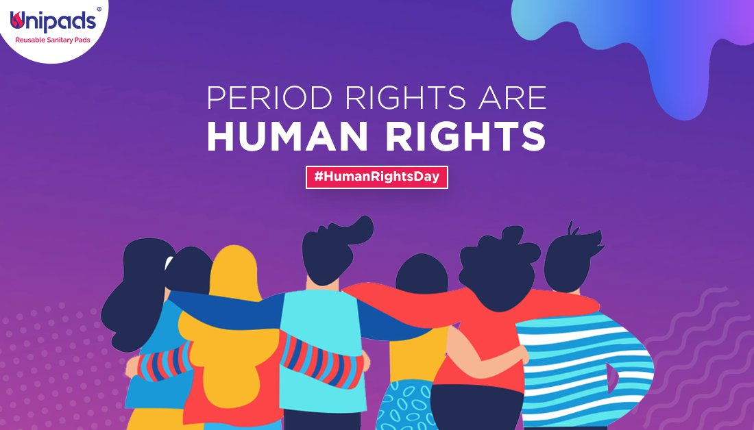 Menstrual hygiene is a right, not a privilege. On the event of #HumanRightsDay, #Unipads takes a stand on behalf of all the women who have no access to basic menstrual hygiene products. 
𝗣𝗲𝗿𝗶𝗼𝗱 𝗥𝗶𝗴𝗵𝘁𝘀 𝗮𝗿𝗲 𝗛𝘂𝗺𝗮𝗻 𝗥𝗶𝗴𝗵𝘁𝘀!

#PeriodRights #HumanRights