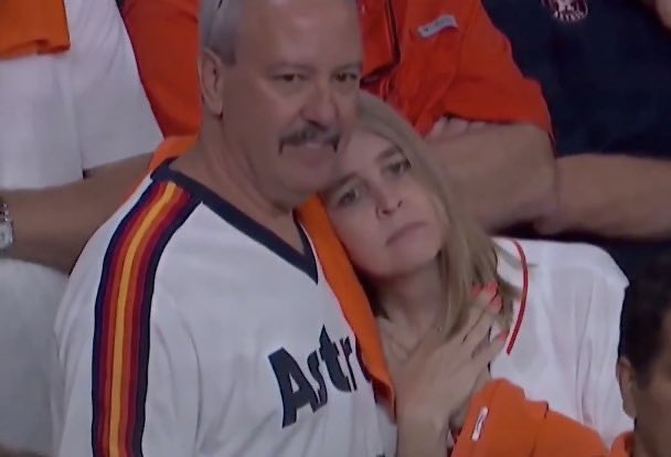 Every Astros fan recognizes this couple, but many people don't know their names. This is Larry and Mary. If you were watching game 6 of the 2019 ALCS, you saw them right before Altuve hit a walk-off home run off of Chapman.