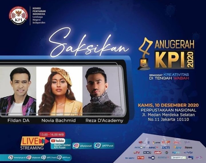 Alhamdulillah tahun ini, <a href="/FildanDa41/">Fildan Da4</a> menghadiri 3 acara penghargaan yang prestisius 💕
1. Anugerah Syiar Ramadan 2020
2. Anugerah Gatra Kencana 2020
3. Anugerah Komisi Penyiaran Indonesia (KPI) 2020