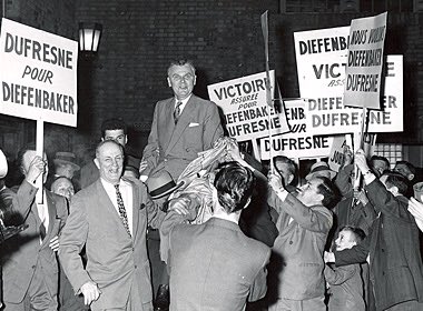 For instance, in 1957 when Martin Luther King Jr challenged PM Diefenbaker to take a stronger line against Apartheid, he refused, claiming that Canada disapproved of all racism and felt no need to single out South Africa in particular. (18)