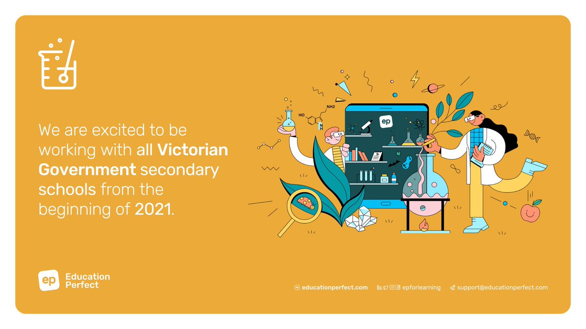 hollis_k_'s tweet photo. I am so excited to announce that @epforlearning will be working with all Victorian government secondary schools from the start of 2021! #epforlearning #epscience https://t.co/vJ6rr2K6fe