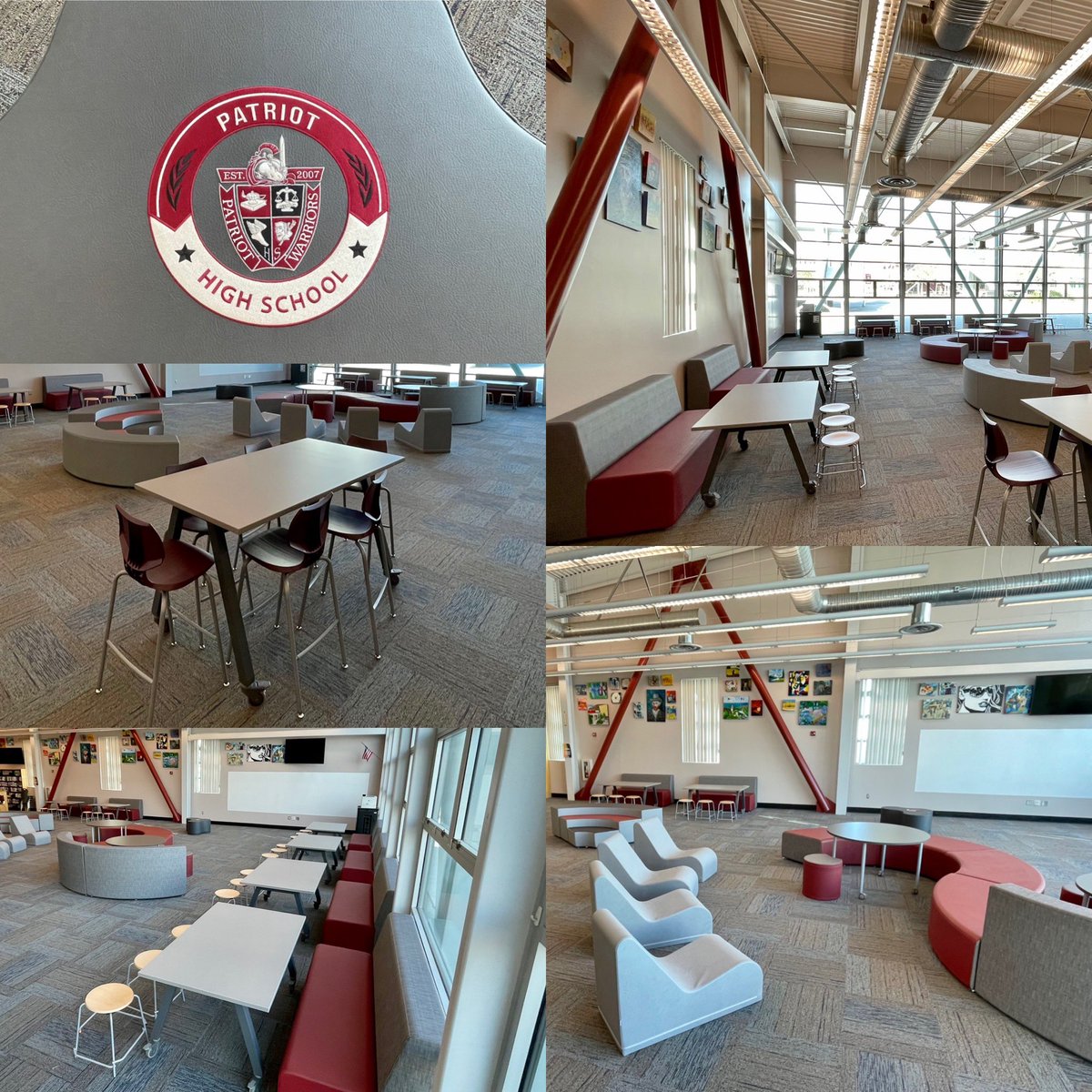 PatriotJUSD's tweet image. Our library has been completely updated with new flooring and furniture making it a more collaborative space for our students to work together ❤️🤍🖤 @JurupaUSD @veronicajusd #JUSDshares