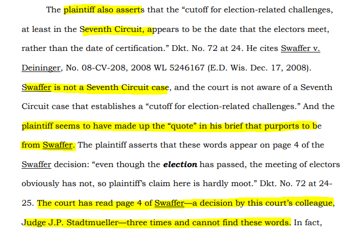 Oh dear sweet Lord. "plaintiff seems to have made up the “quote” in his brief that purports to be from Swaffer"