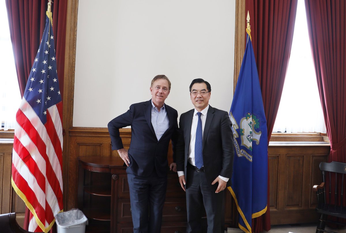 March 13-14, 2019Consul General Huang Ping visited Connecticut & met Governor of Connecticut Ned Lamont, Lt Governor Susan Bysiewicz & Sec State Denise Merrill.Lamont said Connecticut has outstanding advantages in advanced manufacturing biotechnology, finance, and insurance...
