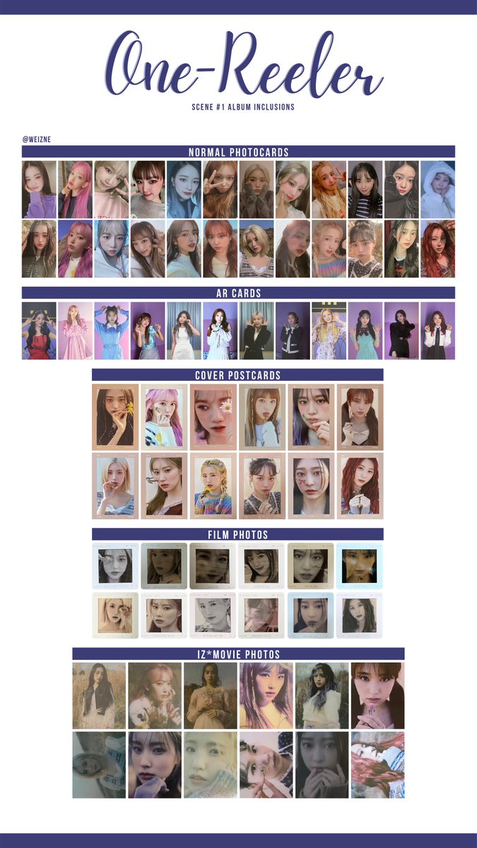 iz*one / izone (아이즈원) one-reeler album photocards / pcs