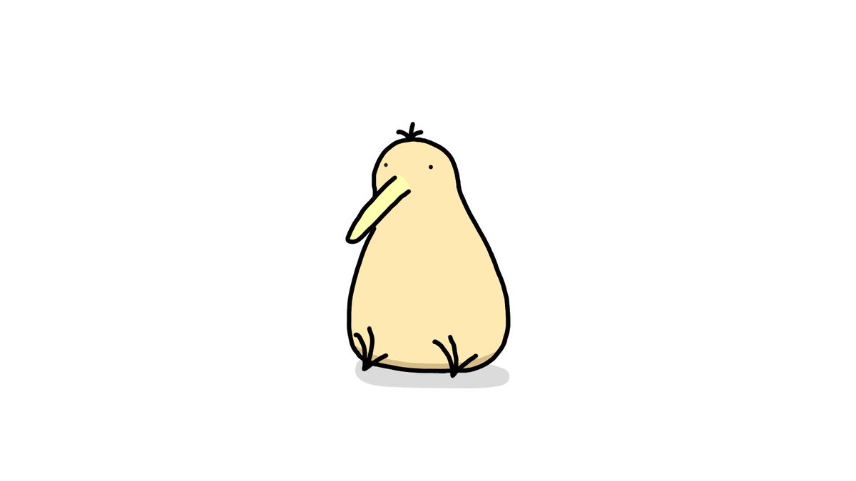 「イメチェンを試みるキーウィ 」|(((はげしい)))キーウィのイラスト