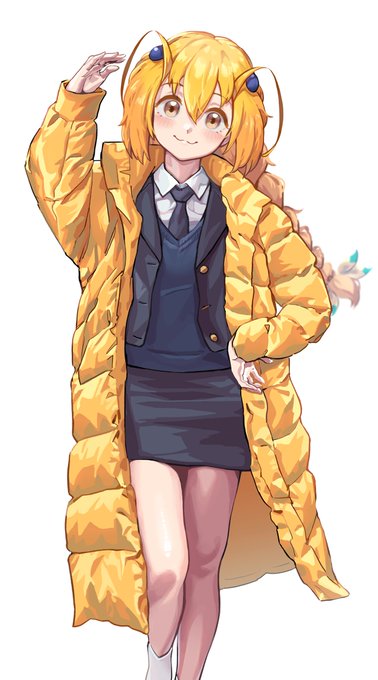 「blonde hair yellow coat」 illustration images(Popular)