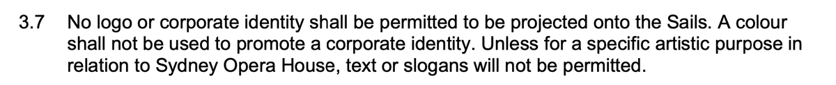 in keeping with its  #WorldHeritage status,  @SydOperaHouse's guidelines prohibit the projection of logos…(it didn't stop the racehorse owner  #AlanJones from using his bully pulpit to force  @GladysB to override the rules for the  #Everest horserace.)