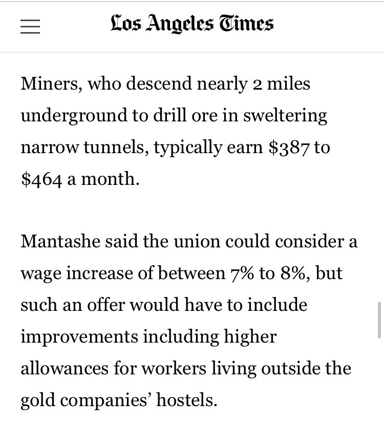 Flash forward about a decade, and South African workers voted the Canadian-owned Placer Dome mine the country’s second worst employer (2001). As scholars of SA have long noted, the victory against Apartheid was limited by the conditions placed upon it by the western powers. (34)