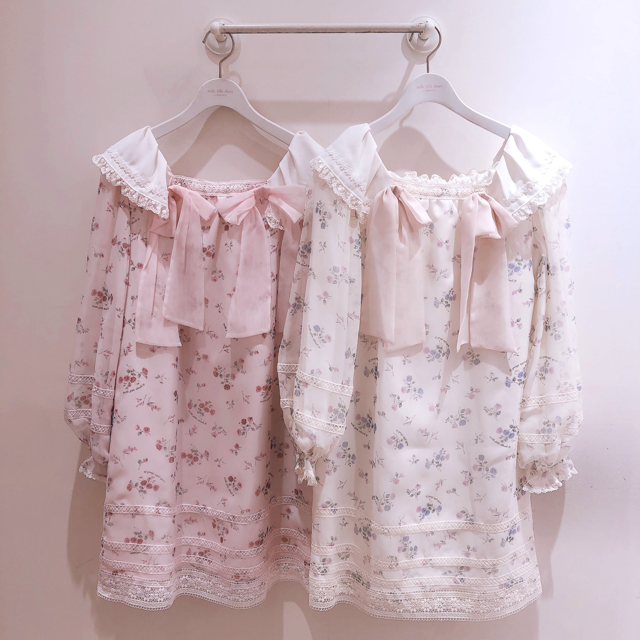人気色 mille fille closet/Pretty Rose シアーワンピース - 通販