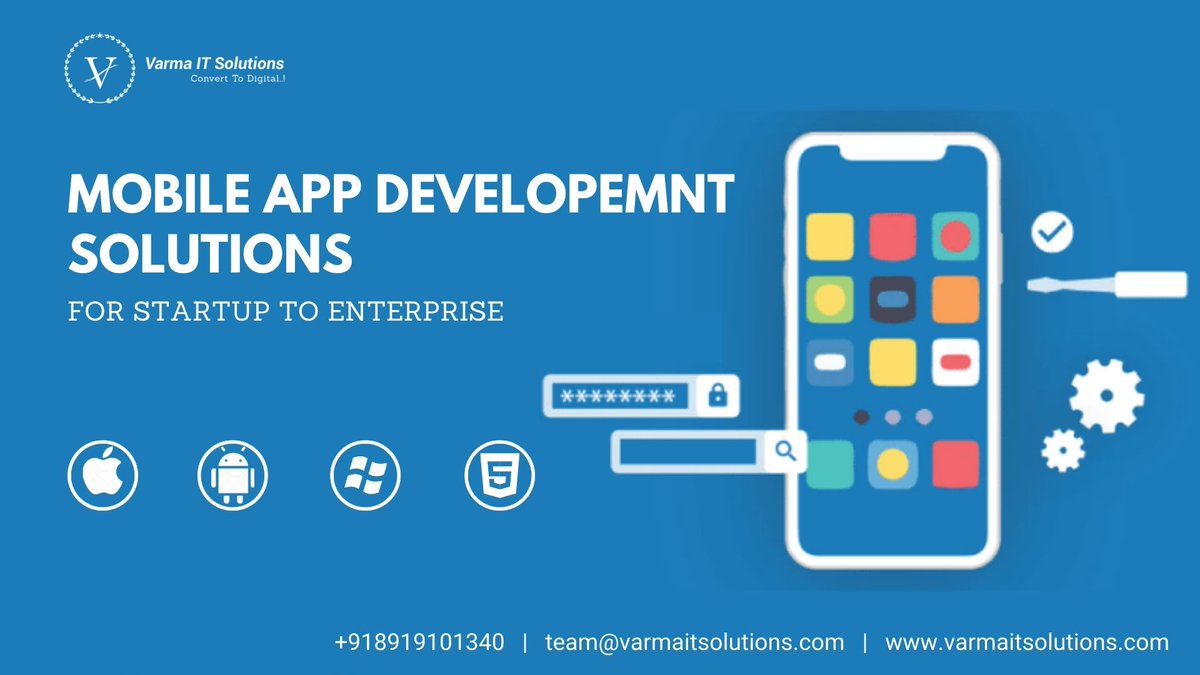 varmaitsolution's tweet image. #VarmaITSolutions is a best Mobile App Development Company in India. We have built over 100+ Apps. Hire our expert mobile app developers for Enterprise, Ecommerce, Educational and Utility mobile apps. #mobileappdevelopmentcompany #appdeveloper #iosapps #andriodappd