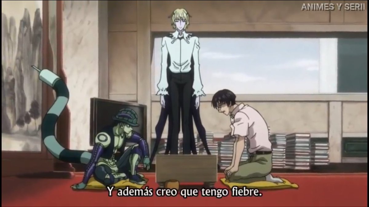 Well, a disappointed Schariar decrees that, if there’s no worthy woman on earth, he’s going to get a wife everyday to sleep with him and he’s going to kill her in the morning.Right the way Meruem asks everyday for a person to challenge and then kill them.