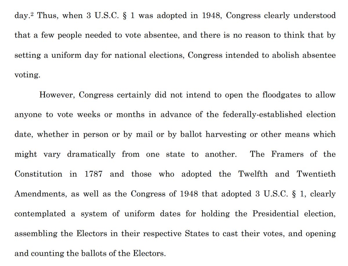 Roy Moore and some other people, who also filed in the PA Rep. Kelly case, filed here. They say all early voting is illegal, but not all of it, but like, what happened here definitely is.  https://www.supremecourt.gov/DocketPDF/22/22O155/163248/20201209163606702_TX%20v.%20PA%20Motion%20and%20Amicus%20Brief.pdf