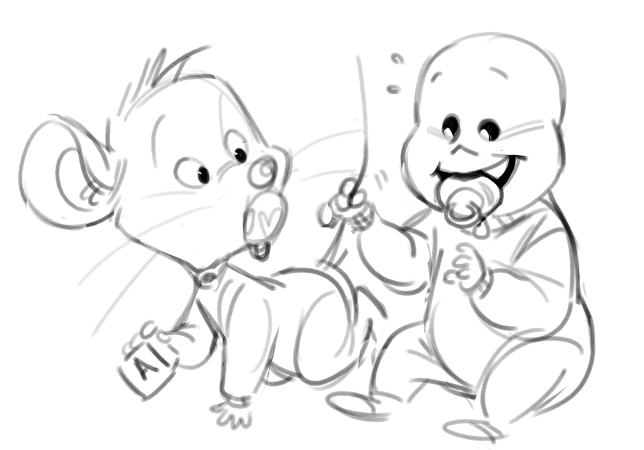 Littol doodles of Kimmy's baby skele and Raphael #sans #undertale #furry #furryoc #doodle @KimiBooty 